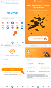 How to Mine LivesToken (LVT) In Android Using Maxthon Browser