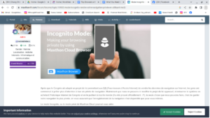 Maxthon private browser incognito mode