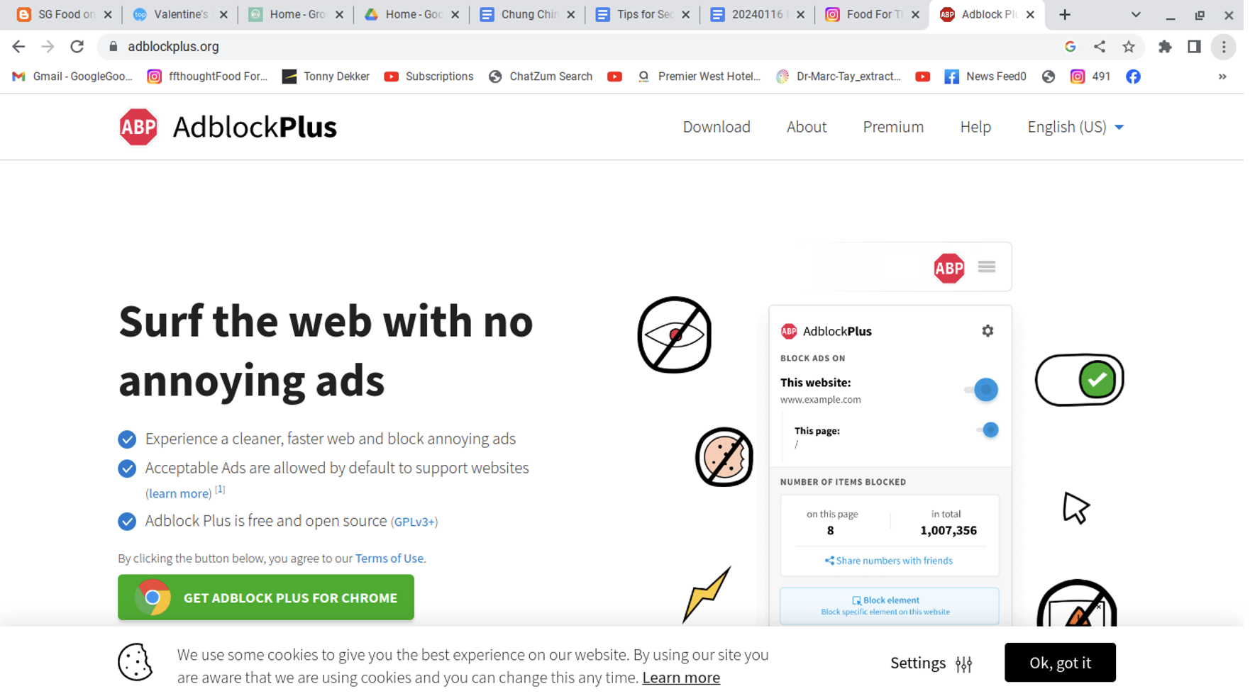 Browser ad blocker extension