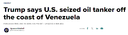 Trump’s Venezuelan Oil Tanker Crackdown
