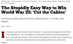 The Seizure of the Cargo Vessel Fitburg and the Vulnerability of Under‑sea Telecommunications Cables