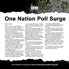 One Nation’s Polling Surge