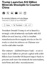 Strategic Mineral Stockpiling in the United States: An Analysis of “Project Vault”